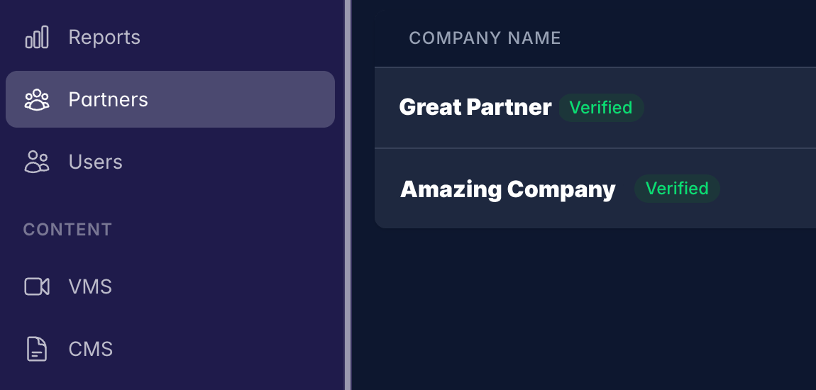 MOVIE NIGHT partners dashboard